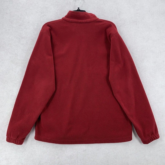Columbia Jacket Mens XL Red 1/4 Zip Fleece Sweater‎ Hiking Sweater Outdoor - Picture 2 of 6